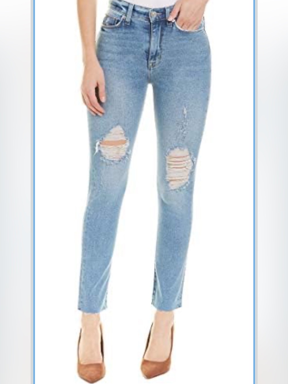 NEW Hudson Zoeey High Rise Straight Crop Jeans Size 31